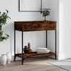 vidaXL Console Table Smoked Oak 75x34.5x75 cm Engineered Wood