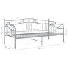 vidaXL Sofa Bed Frame without Mattress Grey Metal 90x200 cm