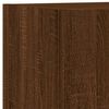 vidaXL 4 Piece TV Wall Cabinets with LED Lights Brown Oak