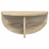 vidaXL Wall Shelf 2 pcs Sonoma Oak 38 x 19 x 19 cm Engineered Wood
