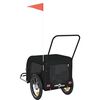 vidaXL Pet Bike Trailer Black Oxford Fabric and Iron