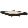 vidaXL Bed Frame Black Oak 203 x 153 x 25 cm Engineered Wood