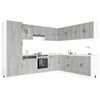 vidaXL 14 Piece Kitchen Cabinet Set Lucca Grey Sonoma Engineered Wood