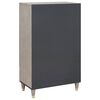 vidaXL Highboard Grey and Gold 60 x 33 x 100 cm Solid Mango Wood