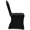 vidaXL Stretch Chair Cover 4 pcs Black
