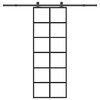 vidaXL Sliding Door with Hardware Set 76x205 cm ESG Glass&Aluminium
