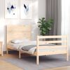 vidaXL Bed Frame without Mattress Single Solid Wood