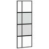 vidaXL Sliding Door with Hardware Set Black 76x205 cm Tempered Glass