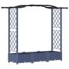 vidaXL Raised Bed with Trellis and Roof Grey 169 x 40 x 125 cm PP