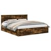 vidaXL Bed Frame with Drawer Smoked Oak 180 x 200 cm Engineer Wood