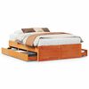 vidaXL Bed Frame without Mattress with Drawers Wax Brown 140x190 cm Solid Wood Pine