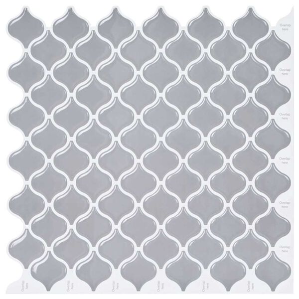 vidaXL Lanturn Tile 10 pcs Grey 27 x 27 cm Polyurethane and PET