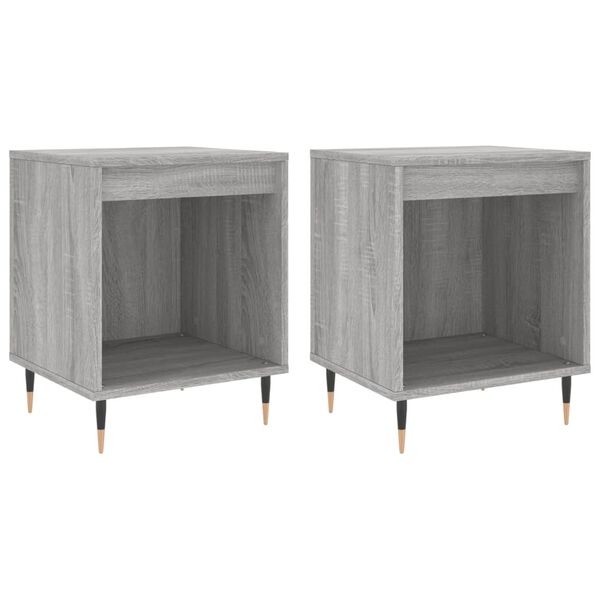 vidaXL Bedside Cabinets 2 pcs Grey Sonoma 40x35x50 cm Engineered Wood
