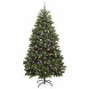 vidaXL Artificial Christmas Tree Green 210 cm PVC and Metal