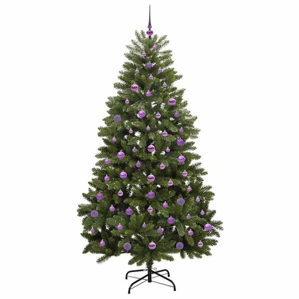 vidaXL Artificial Christmas Tree Green 210 cm PVC and Metal