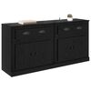 vidaXL Sideboards 2 pcs Black Oak 70 x 35.5 x 67.5 cm Engineered Wood