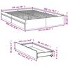 vidaXL Bed Frame with Drawers without Mattress Grey Sonoma 150x200 cm King Size