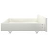 vidaXL Bed Frame without Mattress White Solid Pine Wood 90x200 cm