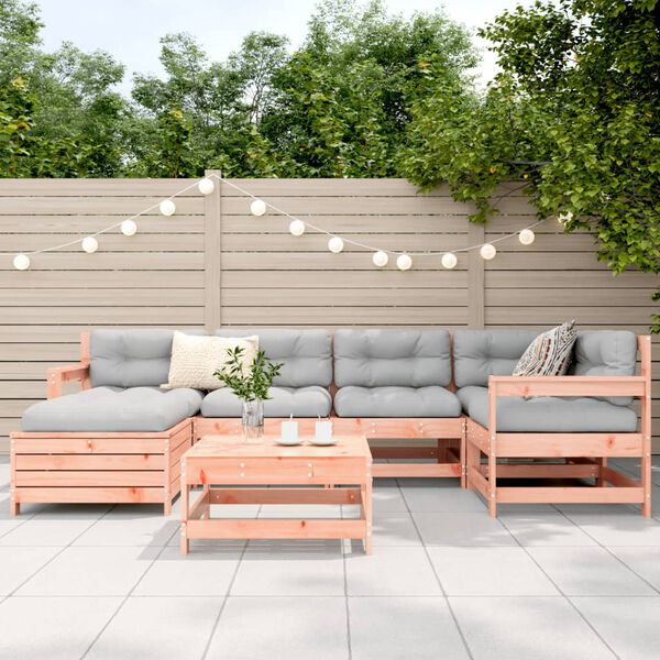 vidaXL 7 Piece Garden Sofa Set Solid Wood Douglas Fir