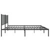 vidaXL Metal Bed Frame without Mattress with Headboard Black 140x190cm