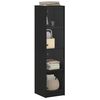 vidaXL Highboard with Glass Doors Black 35x37x142 cm