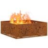 vidaXL Fire Pit Brown 80 x 80 x 30 cm Weathering steel