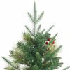 vidaXL Artificial Hinged Christmas Tree Green 210 cm PVC, PE and Steel