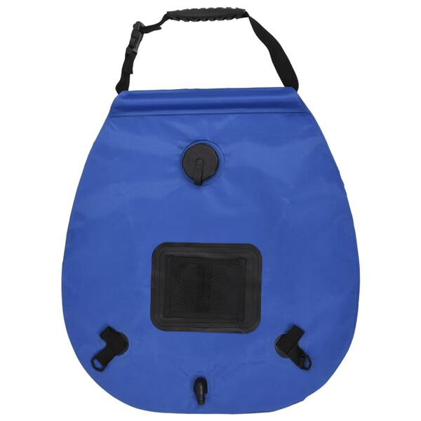 vidaXL Camping Shower Bag Blue 20 L PVC