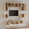 vidaXL 8 Piece TV Cabinet Set Sonoma Oak Engineered Wood