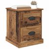 vidaXL Bedside Cabinet with Drawer 2 pcs Old Wood 39 x 39 x 47.5 cm
