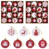 vidaXL Christmas Ball Set 32 pcs Red and White &Oslash; 6 cm Plastic