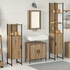 vidaXL Bathroom Furniture Set with Shelf 4 pcs Brown Engineered wood