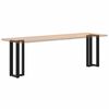 vidaXL Console Table Legs T-Shaped&nbsp;2 pcs Black 38x25x(72-73) cm Steel