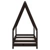 vidaXL Kids Bed Frame Black 70x140 cm Solid Wood Pine