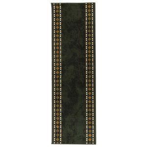 vidaXL Runner Rug FLORNES Woven Green Diamonds 67 x 200 cm PP 7 mm