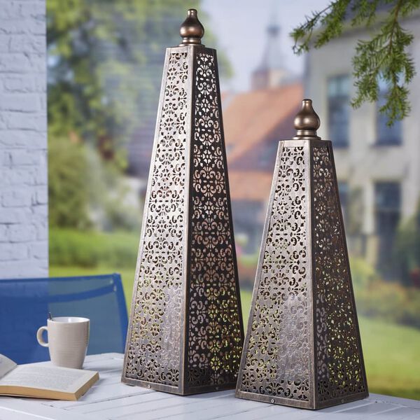 Luxform Lighting LED Battery Light Pyramid 60 cm Copper