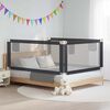 vidaXL Toddler Safety Bed Rail Dark Grey 190x25 cm Fabric