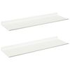 vidaXL Floating Shelf 2 pcs White 60 x 18 x 2.5 cm Steel