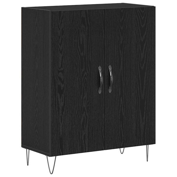 vidaXL Sideboard Black Oak 69.5 x 34 x 90 cm Engineered Wood