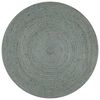 vidaXL Handmade Rug Jute Round 150 cm Olive Green