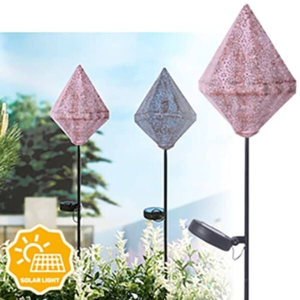 Luxform Solar LED Garden Light Stick Oriental Tyana Pink