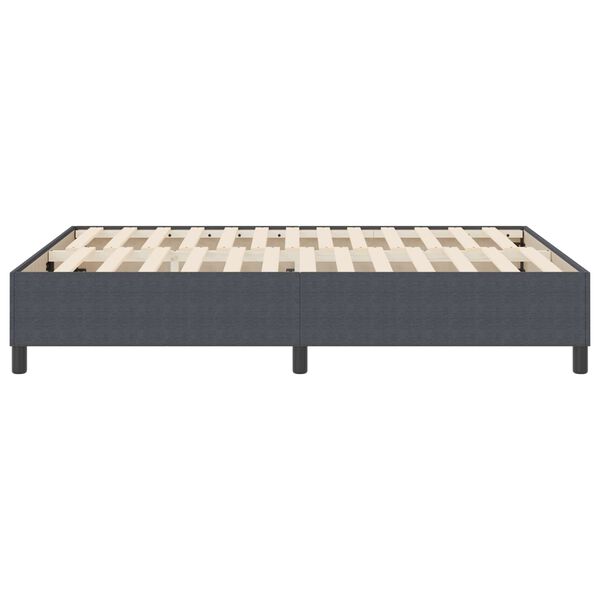 vidaXL Platform Bed Frame Dark Grey 140 x 200 cm Fabric