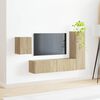 vidaXL TV Cabinet Set Wall-mounted 4 pcs Sonoma Oak Engineered Wood