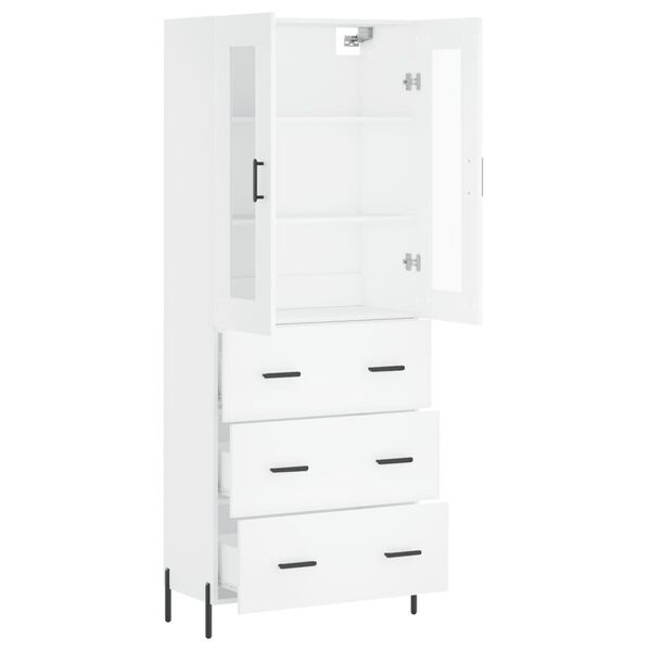 vidaXL Highboard White 69.5x34x180 cm Engineered Wood