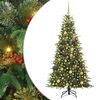 vidaXL Artificial Hinged Christmas Tree Green 180 cm PE and PVC