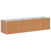 vidaXL Garden Raised Bed Light Brown 320 x 80 x 77 cm Galvanised Steel