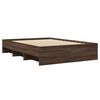 vidaXL Bed Frame without Mattress Brown Oak 140x200 cm Engineered Wood