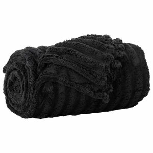 vidaXL Throw Blanket Black 240 x 220 cm 1.36 kg Fleece