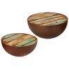 vidaXL Bowl-shaped Coffee Tables 2 pcs Solid Wood Reclaimed