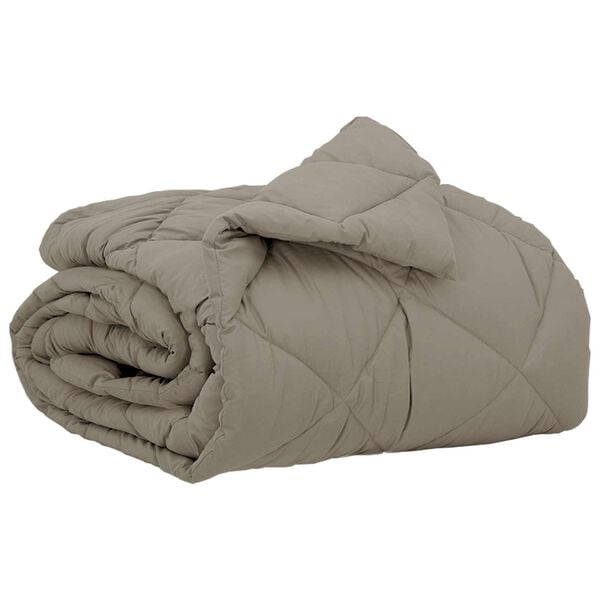 vidaXL Full Year Duvet Light Grey 220 x 135 cm Microfiber